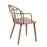 LumiSource Riley Chair, Antique Copper Metal/White Washed Wood