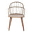 LumiSource Riley Chair, Antique Copper Metal/White Washed Wood