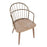 LumiSource Riley Chair, Antique Copper Metal/White Washed Wood