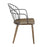 LumiSource Riley Chair, Dark Walnut Wood/Black Metal