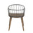 LumiSource Riley Chair, Dark Walnut Wood/Black Metal