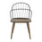 LumiSource Riley Chair, Dark Walnut Wood/Black Metal