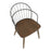 LumiSource Riley Chair, Dark Walnut Wood/Black Metal