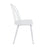 LumiSource Riley High Back Chair, Set of 2, White/White Wood