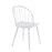 LumiSource Riley High Back Chair, Set of 2, White/White Wood