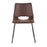 LumiSource Robbi Dining Chair, Set of 2 in Black Steel/Brown PU