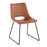 LumiSource Robbi Dining Chair, Set of 2 in Black Steel/Camel PU