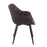 LumiSource Rouche Chair, Set of 2, Black/Black Cowboy Fabric