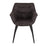 LumiSource Rouche Chair, Set of 2, Black/Black Cowboy Fabric