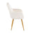 LumiSource Shelton Chair in Gold Steel/Cream Velvet