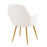 LumiSource Shelton Chair in Gold Steel/Cream Velvet