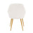 LumiSource Shelton Chair in Gold Steel/Cream Velvet
