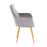 LumiSource Shelton Chair in Gold Steel/Silver Velvet