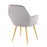 LumiSource Shelton Chair in Gold Steel/Silver Velvet