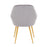 LumiSource Shelton Chair in Gold Steel/Silver Velvet