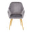 LumiSource Shelton Chair in Gold Steel/Silver Velvet