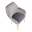 LumiSource Shelton Chair in Gold Steel/Silver Velvet