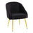 LumiSource Shiraz Chair in Gold Metal/Black Velvet - CH-SHIRAZAUVBK