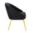 LumiSource Shiraz Chair in Gold Metal/Black Velvet