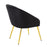 LumiSource Shiraz Chair in Gold Metal/Black Velvet