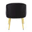 LumiSource Shiraz Chair in Gold Metal/Black Velvet