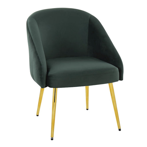 LumiSource Shiraz Chair in Gold Metal/Green Velvet - CH-SHIRAZAUVGN