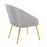 LumiSource Shiraz Chair in Gold Metal/Silver Velvet