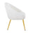 LumiSource Shiraz Chair in Gold Metal/White Velvet