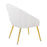 LumiSource Shiraz Chair in Gold Metal/White Velvet