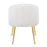 LumiSource Shiraz Chair in Gold Metal/White Velvet