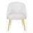 LumiSource Shiraz Chair in Gold Metal/White Velvet