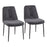 LumiSource Smith Dining Chair, Set of 2, Black Steel/Charcoal - CH-SMITHBKCHAR2