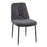 LumiSource Smith Dining Chair, Set of 2, Black Steel/Charcoal