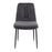 LumiSource Smith Dining Chair, Set of 2, Black Steel/Charcoal