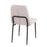 LumiSource Smith Dining Chair, Set of 2, Black Steel/Cream