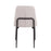LumiSource Smith Dining Chair, Set of 2, Black Steel/Cream