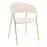 LumiSource Tania Chair, Set of 2 in Gold Metal/Cream Velvet