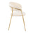 LumiSource Tania Chair, Set of 2 in Gold Metal/Cream Velvet