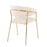 LumiSource Tania Chair, Set of 2 in Gold Metal/Cream Velvet