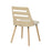 LumiSource Trevi Chair in Natural Wood/Cream Fabric