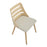 LumiSource Trevi Chair in Natural Wood/Cream Fabric