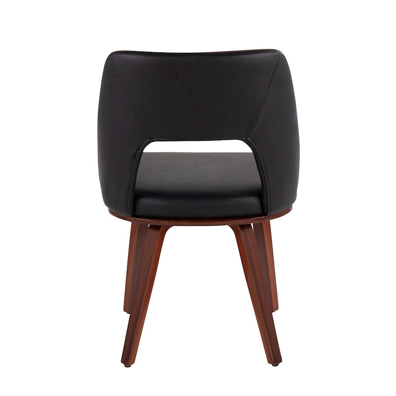 LumiSource Triad Chair, Set of 2, Walnut Bamboo/Black