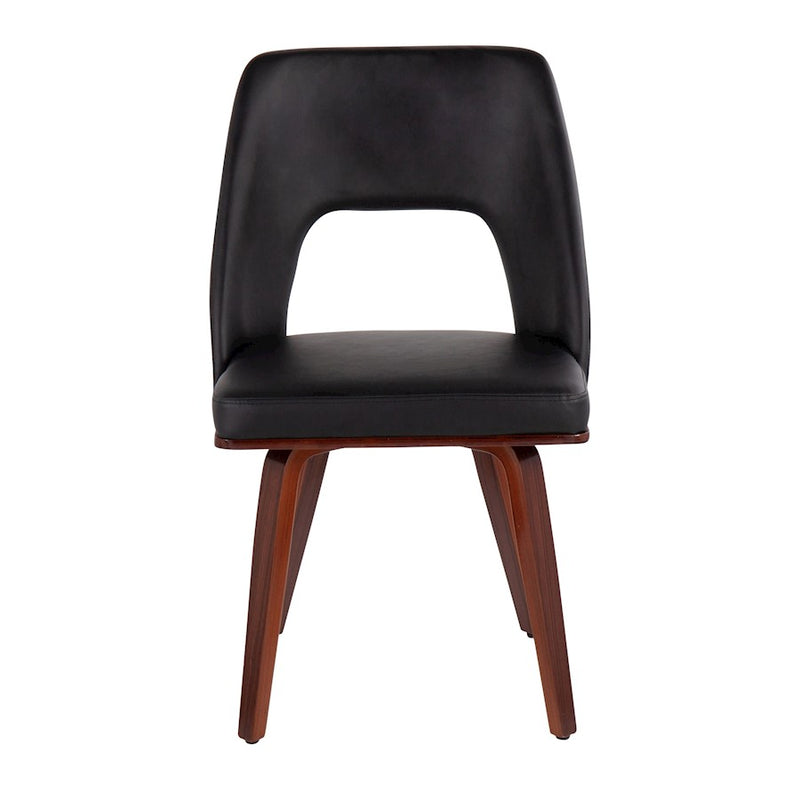 LumiSource Triad Chair, Set of 2, Walnut Bamboo/Black