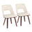 LumiSource Triad Chair, Set of 2, Walnut Bamboo/Cream - CH-TRIADUPWLCR2
