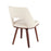 LumiSource Triad Chair, Set of 2, Walnut Bamboo/Cream