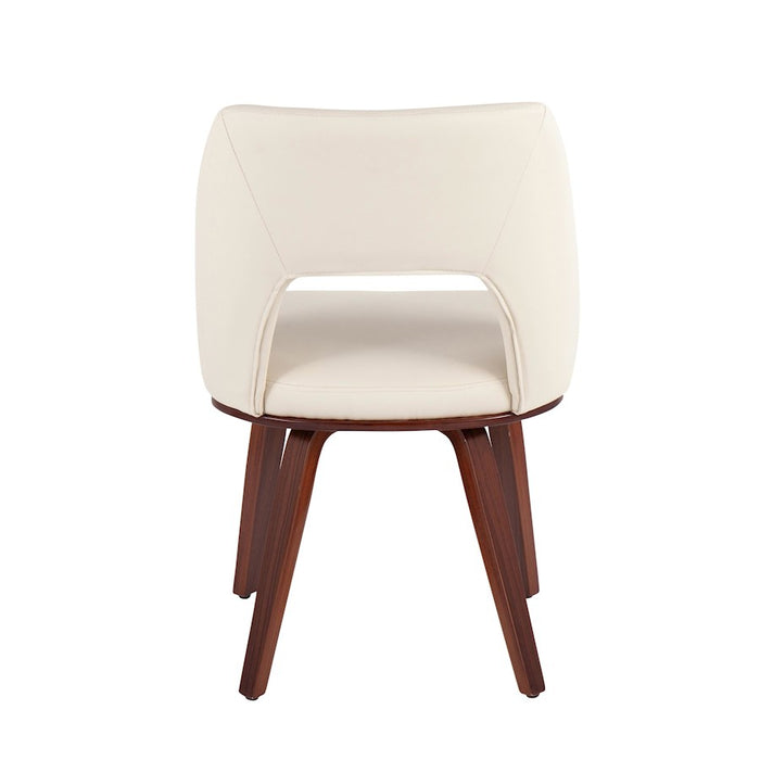 LumiSource Triad Chair, Set of 2, Walnut Bamboo/Cream