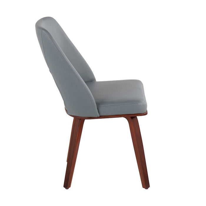 LumiSource Triad Chair, Set of 2, Walnut Bamboo/Grey