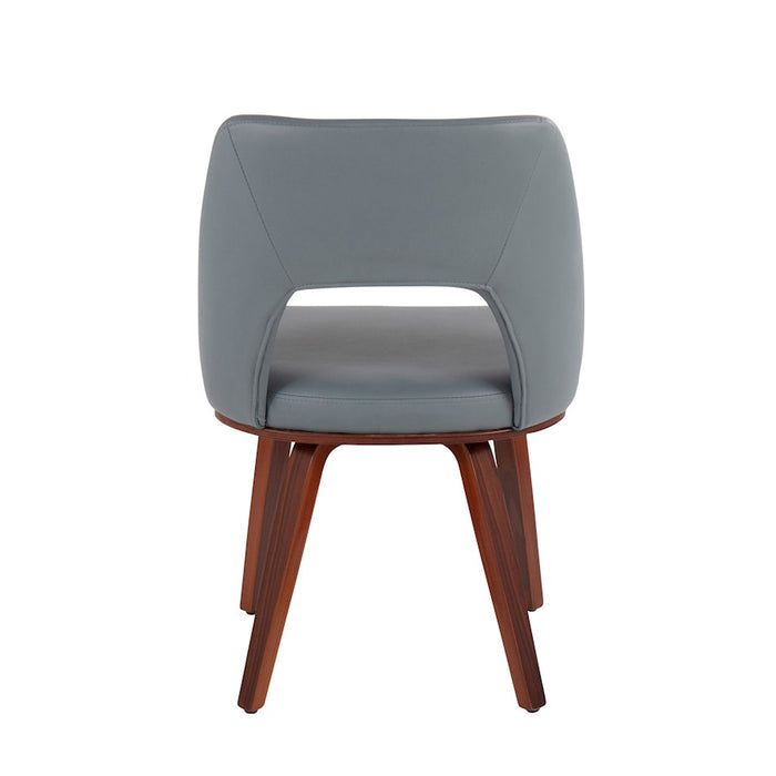 LumiSource Triad Chair, Set of 2, Walnut Bamboo/Grey