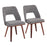 LumiSource Triad Chair, Set of 2, Walnut Bamboo/GY Noise - CH-TRIADUPWLNGY2