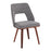 LumiSource Triad Chair, Set of 2, Walnut Bamboo/GY Noise